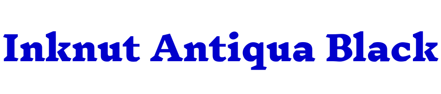 Inknut Antiqua Black шрифт